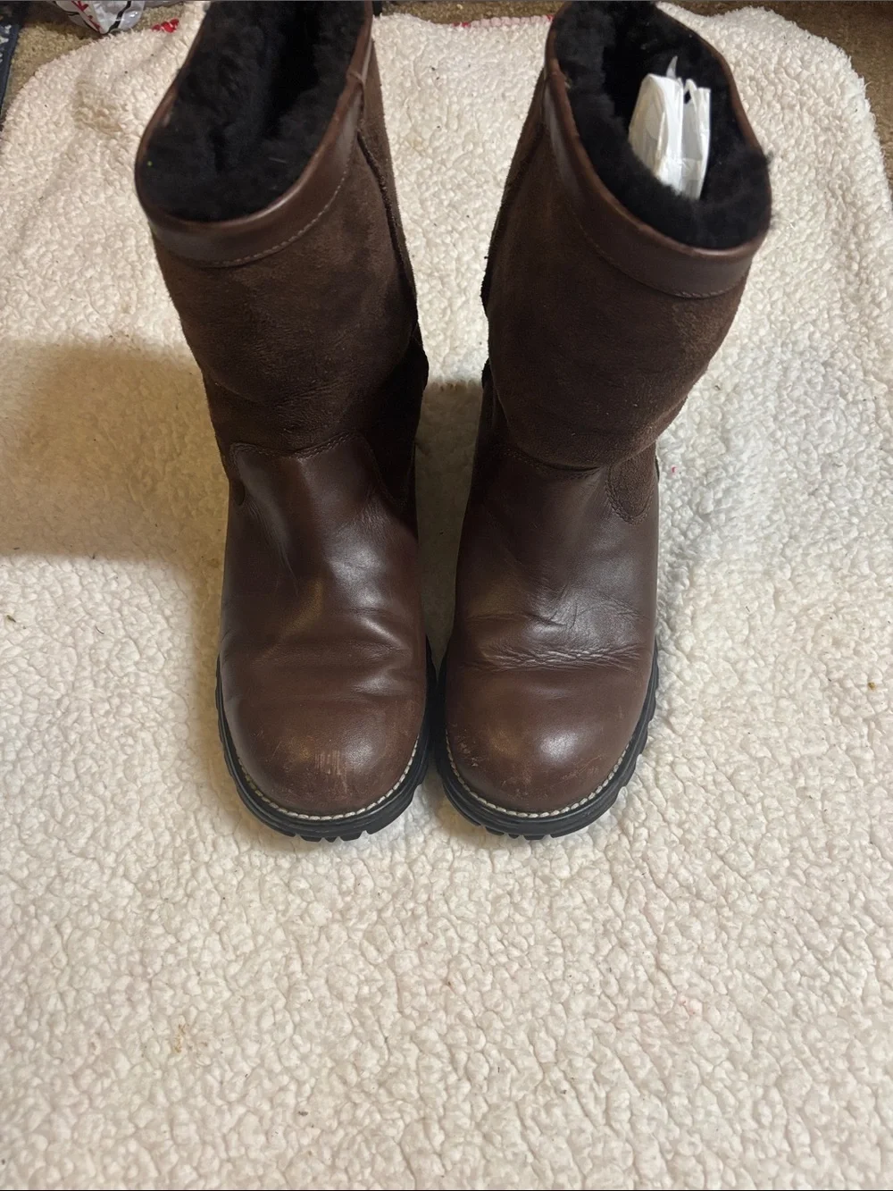 UGG Australia Brookfield 5381 Womens Brown Leather Sheepskin Winter Boots